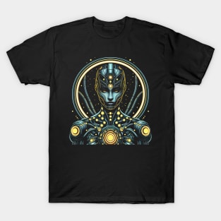 Cyber lady steampunk artwork T-Shirt